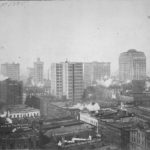 Bird’s eye view of “Tall Buildings”, Chicago, IL. Source: ICHi-30045. Chicago History Museum. Reproduction of photograph, photographer - J. W. Taylor. Date: 1895.